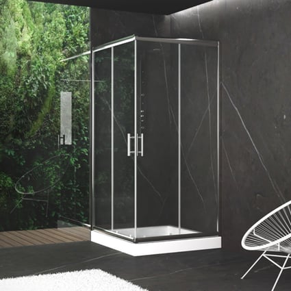 Καμπίνα Τετράγωνη Διάφανη Signe Square 90x90x180 cm